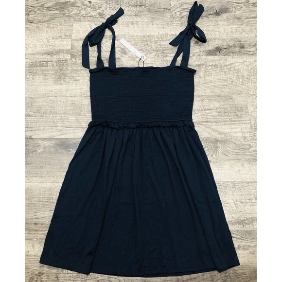 Susana Monaco Dresses & Skirts - NWT Susana Monaco Black Mini Dress Sz L Tie Straps Chest 32” Fit and Flare A8